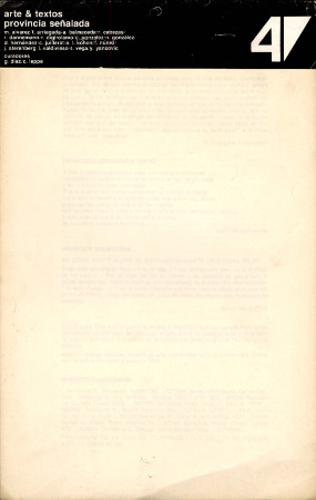 Arte & Textos. Provincia Señalada