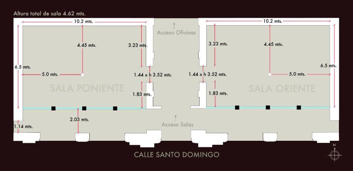 Plano planta Ficción de un Origen en Sala Gasco.