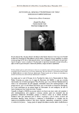 Arte Popular y Bicentenario de Chile: Descuidos e impertinencias