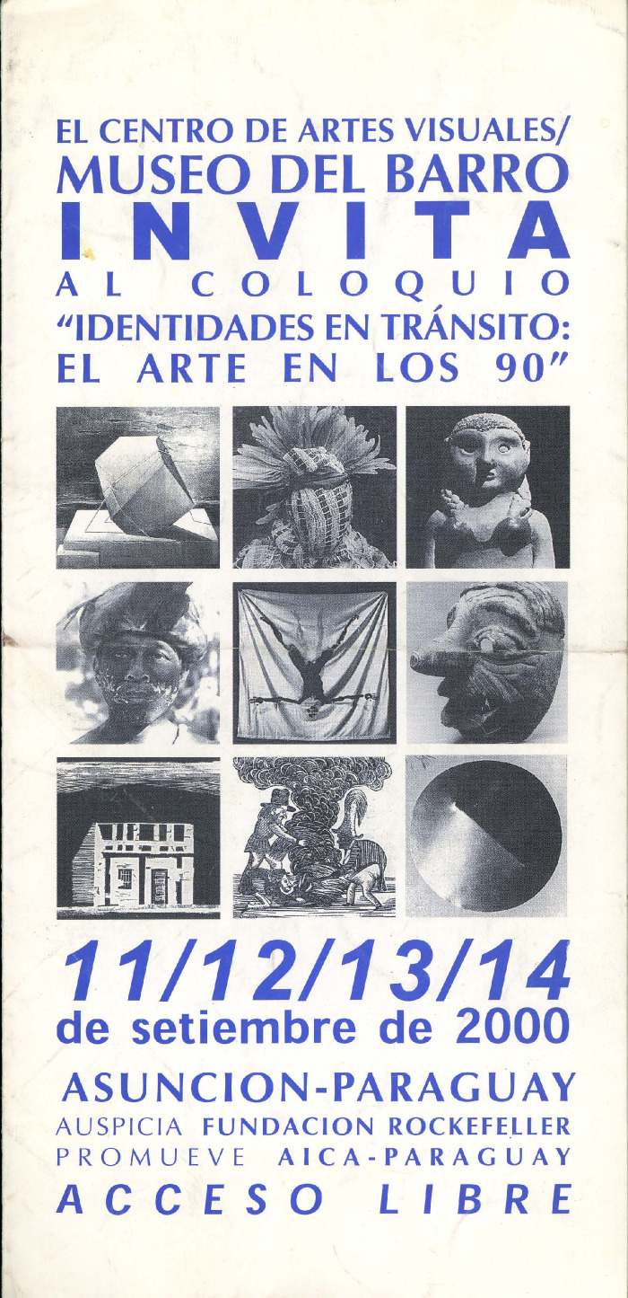 Invitación Coloquio Identidades en Tránsito: el arte en los 90