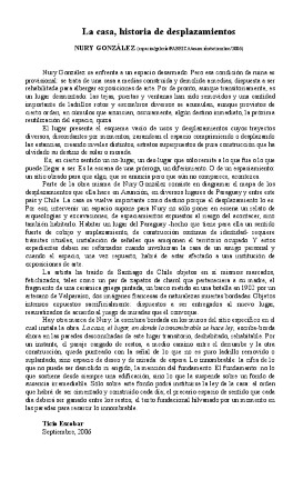 La casa, historia de desplazamientos