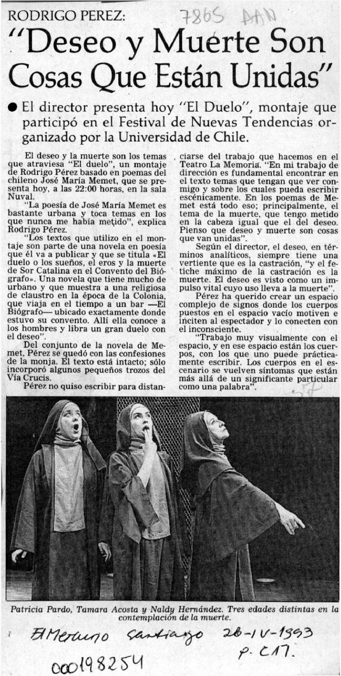 Deseo y muerte son cosas que están unidas