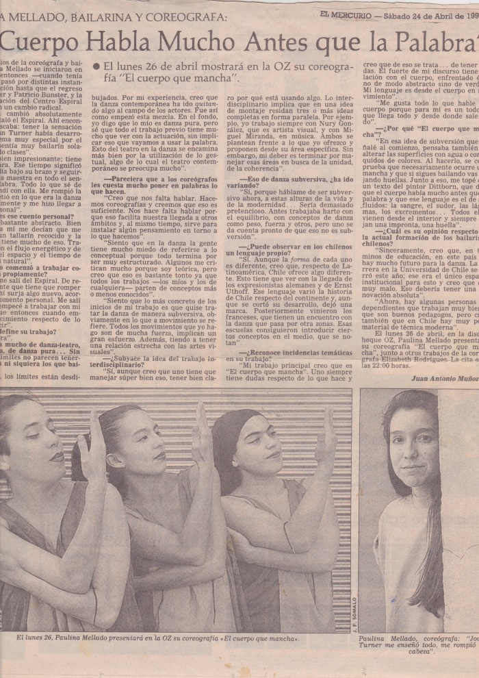 El cuerpo que mancha