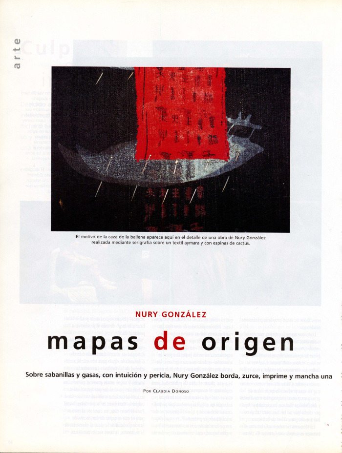 Revista Paula. Nury González, Mapas de origen