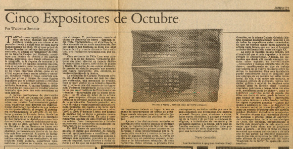 Cinco Expositores de Octubre